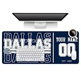 ANTKING Dallas Mouse Pad Custom Name and Number Desk Pad for Men Women Youth Gifts