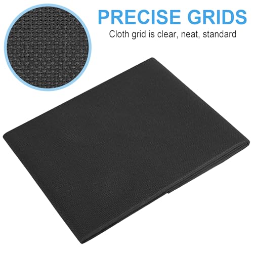 Image of Cross Stitch Fabric 11 Count Aida Cloth 59 x 39 Inch Large Size Classic Reserve Cross Stitch Supplies Embroidery Fabric Cloth Cross Stitching for Home DIY Craft Embroidery Decoration Handmade, Black