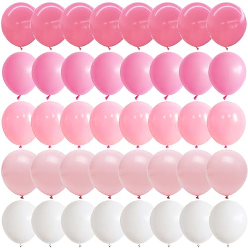 Pink and White Balloons 60pcs