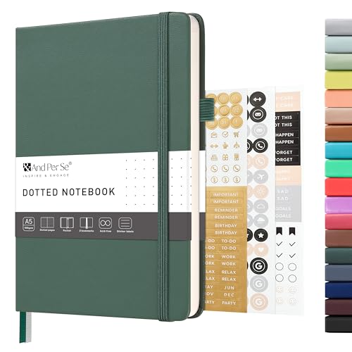 &And Per Se Dotted Journal Notebook – A5 Hardcover, 160