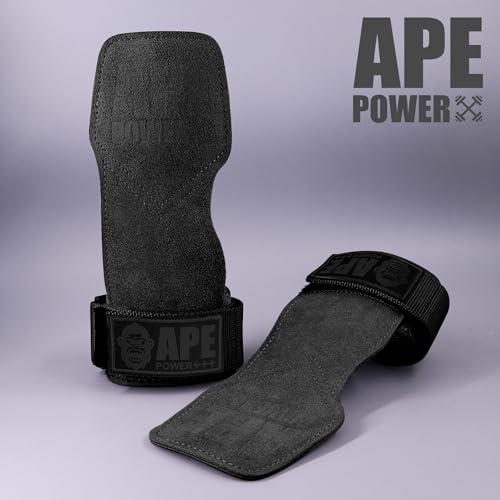 Power Ape Weight Lifting Straps with Wrist Support, Gym Wrist Straps for Weightlifting and Workout, Power Weightlifting Gym Gloves,Exercise Straps ,Lifting Grips Hand Straps for Men and Women(Black) - Image 4