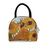 ALAZA Van Gogh Sunflower Lunch Bag Tote Insulated Cooler Bags Reusable Lunch Box Container Portable...