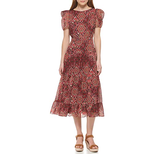 Image of Vince Camuto Women's Casual Tiered Skirt Printed Dress