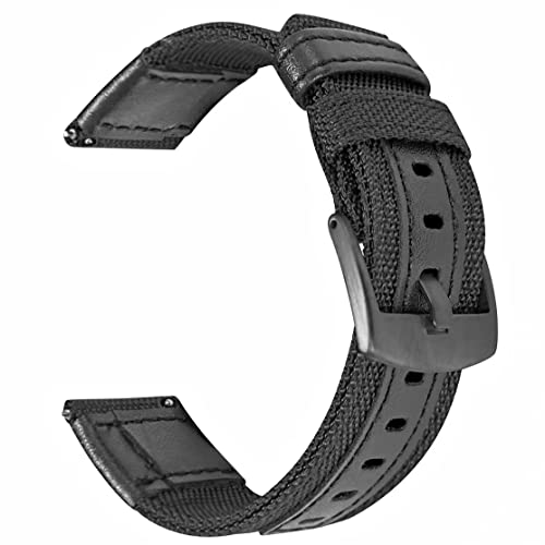 Adallor® Smartwatch Replacement Straps with Quick Release, Canvas Watch Straps 22 20 mm, Smartwatch Accessories, Nylon Bracelets Replacement Strap Watch Strap Textile Strap for Men Women, 20 mm
