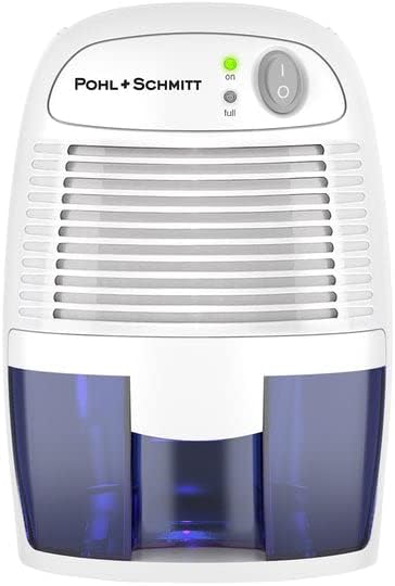 POHL SCHMITTElectric Dehumidifiers for Home, 2200 Cubic Feet (225 sq ft) Portable Compact 17 oz Capacity Mini Quiet Dehumidifier for Bedroom, Bathroom, RV, Laundry Room or Closet White