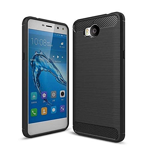 Image of Hybrid Carbon Fiber Back Case for Huawei Y6 2017 (Black)