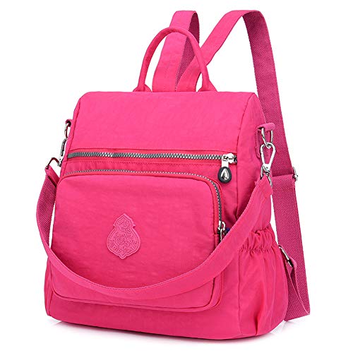 Image of MINTEGRA Women Shoulder Backpack Multi-Pocket Nylon Purse Large Capacity Waterproof Casual Daypack