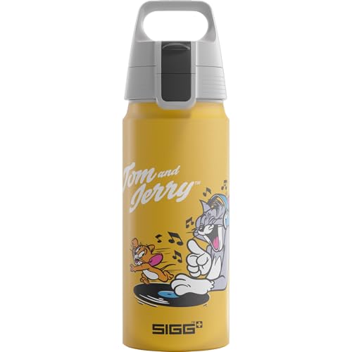 SIGG - Botella de aluminio para niños - WMB ONE Disney Tom & Jerry - Apto para bebidas carbonatadas - A prueba de fugas - Ligero - Sin BPA - Certificado climáticamente neutral - Deportes y escuela