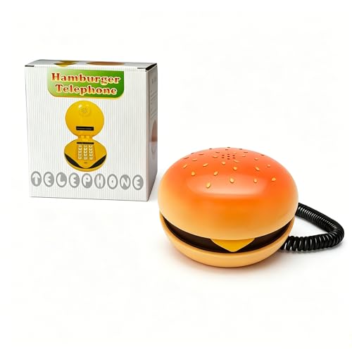 Teléfono de línea fija creativo con diseño hamburguesa miniatura 1