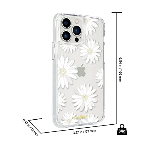 Case-Mate Iphone 13 Pro Max Case For Women [10Ft Drop Protection] [Wireless Charging] Tough Prints Phone Case For Iphone 13 Pro Max - Cute Gold Foil Element Iphone Case, Anti Scratch - Glitter Daisies #TOP7