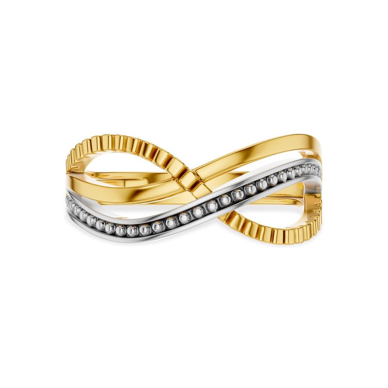 kisna 9KT / 14KT / 18KT Endless Spark Yellow Gold Ring For Women | S14-picture-30