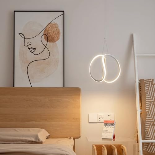 Luces de techo para iluminación colgante de metal blanco y lámpara de araña LED 8