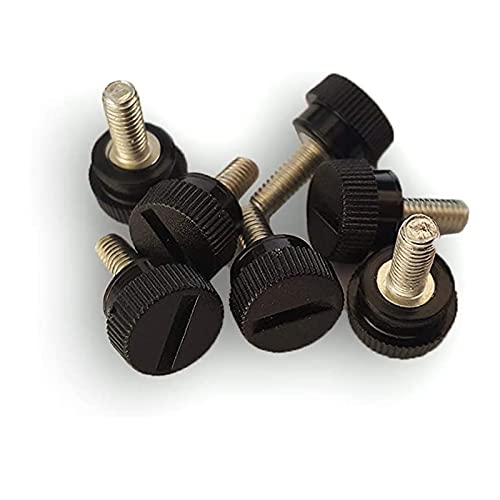 Rändelschraube M4 x 10mm Edelstahl mit Kunststoff Rundkopf Schlitz Cover