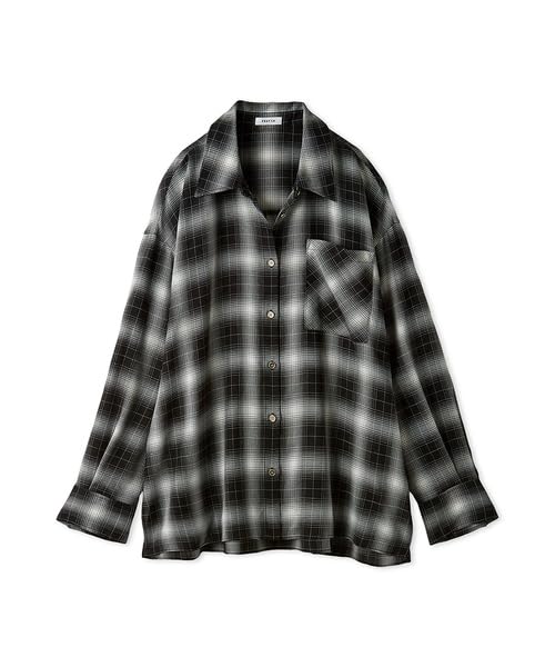 Amazon | [フレイ アイディー] 2wayオンブレチェックシャツ FWFB254171