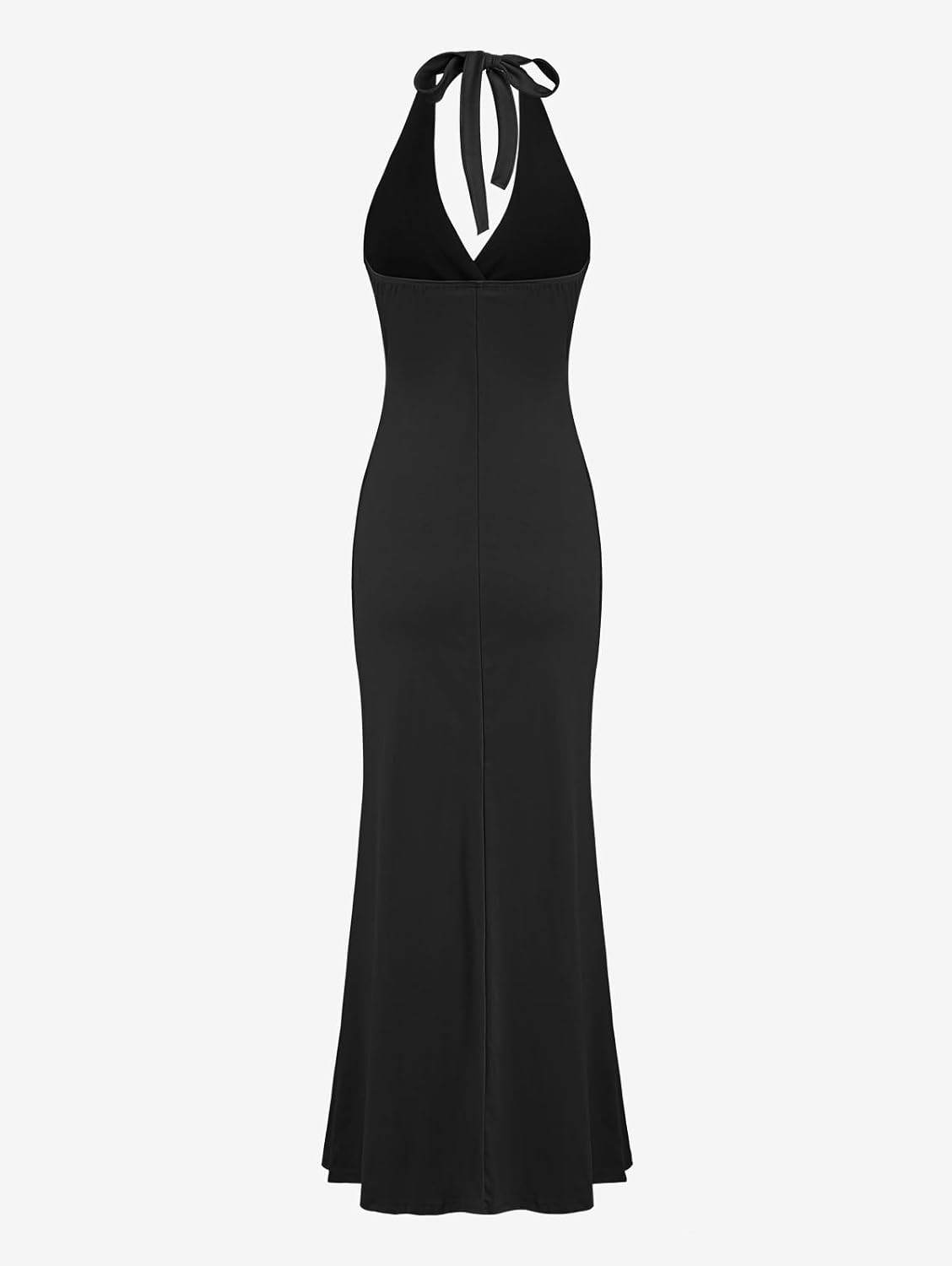 Womens Sexy Deep V Neck High Slit Maxi Dress Halter Tie Backless Formal Party Date Night Infinity Dresses - Image 4