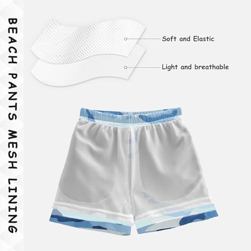 Boys Swim Trunks Infant Baby Boy Stretch Swim Shorts Quick Dry Baby Kid Beach Shorts Swimwear 8T Camo Light Blue4