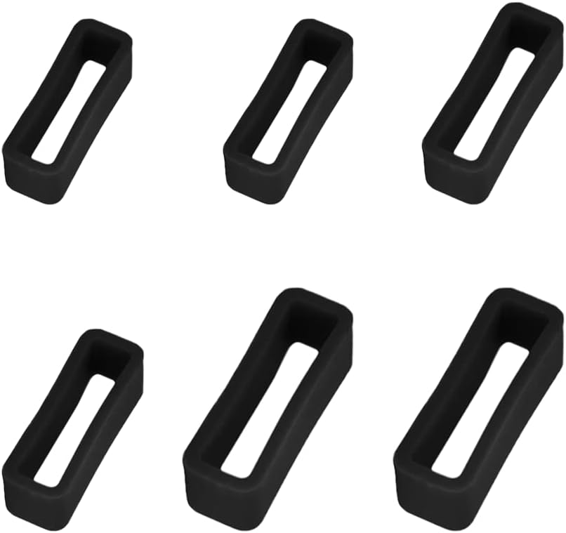 Silicone Watch Strap Keepers, 6 Pcs Replacement Loops, 18/20/22mm