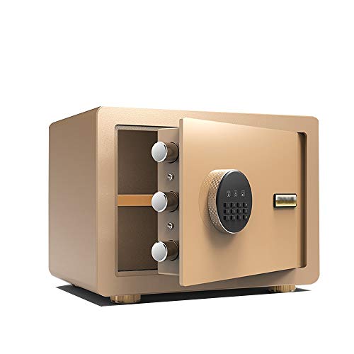 Cassetta di sicurezza, cassaforte elettronica per la casa con codice e chiavi di emergenza, allarme incorporato, cassaforte da parete o da pavimento per gioielli, denaro, per casa, ufficio, hotel, cas