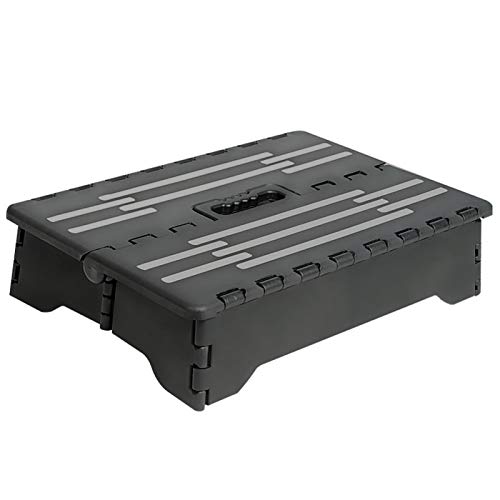 Escalón plegable portátil extra ancho, taburete ligero, resistente y seguro para niños o adultos, taburete antideslizante, ideal para cocina, baño, dormitorio, camping