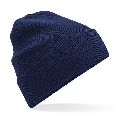 Beechfield B45N Organic Cotton Original Cuffed Beanie, Oxford Navy, S-XL