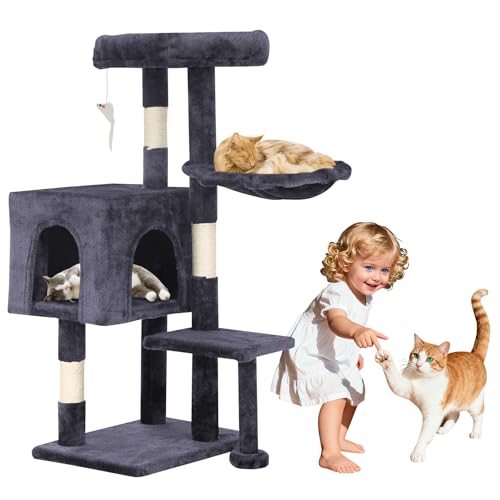 Árbol para Gatos 36 pulgadas Torre para Interior Gris Oscuro miniatura 1