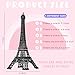 9 Pcs Eiffel Tower Statue Decor Alloy Metal Paris Tower Party Decoration 5 Size Eiffel Decor French Table Stand Holder Gift for Cake Topper Collectible Figurine Replica Home(Black)