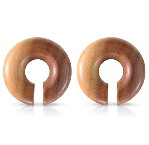 Pierced Owl - Organic Saba Wood Round Plug Earrings, Sold as a Pair