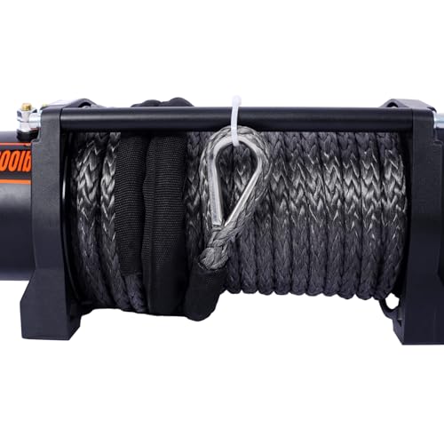 Cabrestante eléctrico 12V para remolque con cable de acero miniatura 5