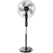 Avalon 16 Inch Standing Fan - Adjustable Height Digital Display Oscillating 6 Speed Stand Fan Includes Remote, 4 Wind Modes, Max Cool Technology & Safety Shut Off