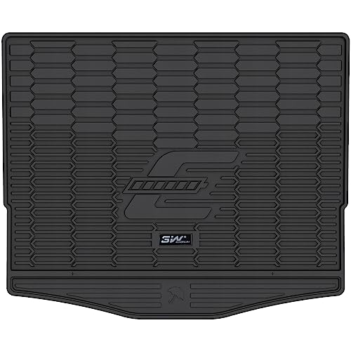 3W Cargo Liner Compatible for 2021-2023 Ford Mustang Mach E All Weather TPE Custom TPE Fit Trunk Mat, Black