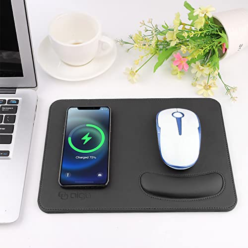 Wireless Charging Mouse Pad with Wrist Rest Support