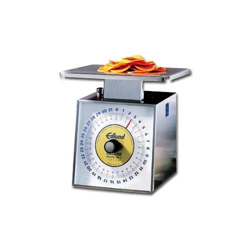 Edlund SR-10 OP Premier Series Portion Scale with Oversized 7" x 8.75" Platform | Rotating Dial Weighing Plate for Kitchen Supermarket Diner | 10 Lb Capacity, 7"W x 8.75"D x 9"H, Stainless Steel, NSF