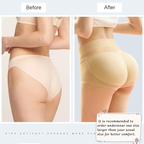 Women's 2pcs Butt Lifter Padded Panties High Waisted Hip Enhancer Shapewear Seamless Control Boy Shorts2