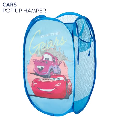 Image of Disney Cars Pop-Up Hamper with Durable Carry Handles for Laundry, Kids Room & Nursery Storage, 21 inchH x 13.5 inchW x 13.5 inchL