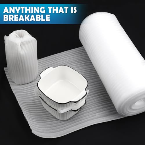 CHRI Verpackungsschaum Rolle 30cm x 10m Verpackungsmaterial Luftpolsterfolie Umzugsmaterial Schaumfolie für Umzug Geschirr Lagerung