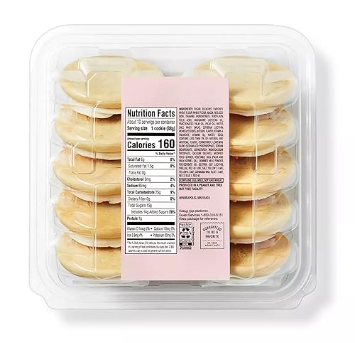 Frosted Sugar Cookies - White - 13.5oz/10ct - FrostyDelights Sugar Cookie (Pack of 2)