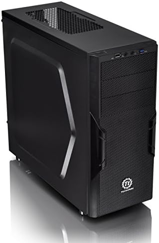 Thermaltake Versa H22 Black ATX Mid Tower Perforated Metal Front and Top Panel Gaming Computer Case 2.0 Edition with One 120mm Rear Fan Pre-Installed CA-1B3-00M1NN-A0