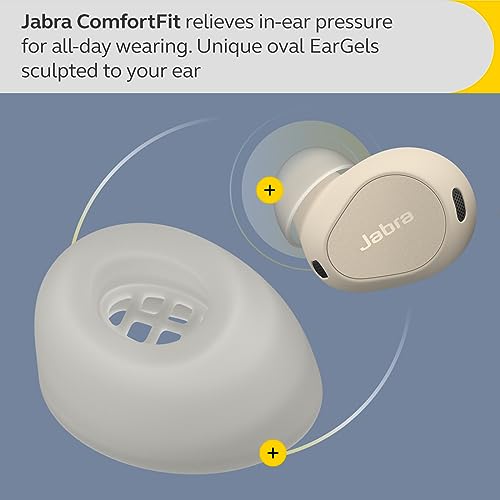 Jabra Elite 10 True Wireless Bluetooth Earbuds – Advanced Active Noise Cancelling with Dolby Atmos Surround Sound, All-Day Comfort, Multipoint, Crystal-Clear Calls – Cream 6 Jabra Elite 10 True Wireless Bluetooth Earbuds – Advanced Active Noise Cancelling with Dolby Atmos Surround Sound, All-Day Comfort, Multipoint, Crystal-Clear Calls – Cream - Image 4