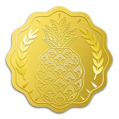 Stickers ananas feuille d'or pour décorer vos invitations de mariage et emballages cadeaux