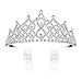 Frcolor Rhinestone Tiara Crown with Comb Wedding Bridal Birthday Headband Princess Crystal Crowns and Tiaras for Women