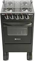 Fogão 4 Bocas a Gás Braslar New Sirius com Mesa Inox e Forno Easy-clean Preto