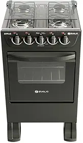 Fogão 4 Bocas a Gás Braslar New Sirius com Mesa Inox e Forno Easy-clean Preto