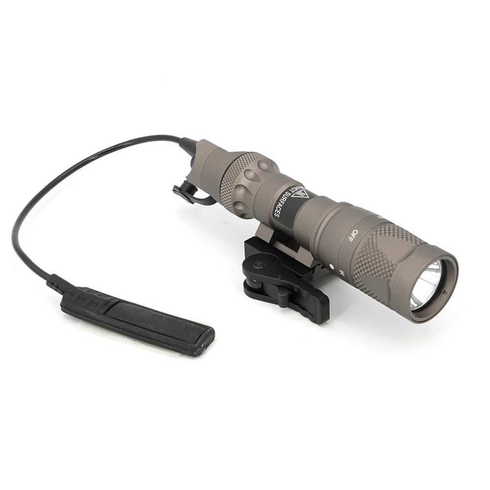 HATSEN Torcia tattica M622v/M300V/M952V/M323V/M600V con supporto per torcia QD e interruttore a pressione remota, luce LED 400/500 lumen per caccia all'aperto, adatta per guida Picatinny da 20 mm