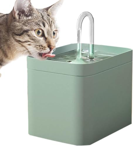 Fuente para beber para gato 1.5L silenciosa verde miniatura 3