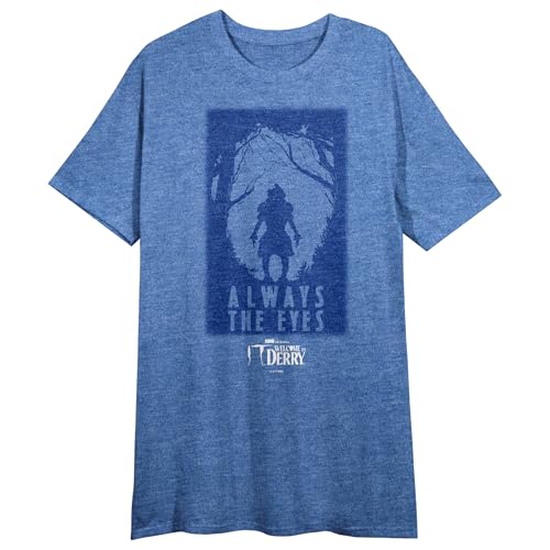 Bioworld Welcome to Derry Pennywise night shirt on blue heather adult Night Shirt-Medium