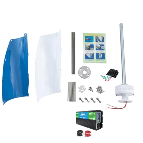 Kit complet de générateur éolien hors réseau de 3000 W, avec onduleur et contrôleur, conception silencieuse à 2 pales, 12/24/48/220 V, idéal pour une utilisation en montagne isolée et hors r