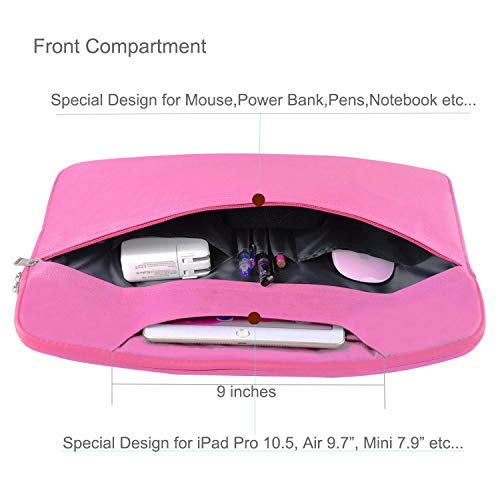 Laptop Shoulder Bag, HESTECH 15.6 Laptop Case Sleeve Business Messenger Briefcase Carrying Handbag for Women Men Fits 15-16 Inch Dell HP Acer Aspire 5/Predator Helios 300 Chromebook Ultrabook,Pink