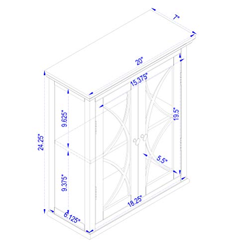 Glitzhome 32.5 Inch Free Standing Storage Cabinet Wooden Floor Cabinet Accent Display With Double Doors And Drawer Bathroom Furniture Grey #TOP6