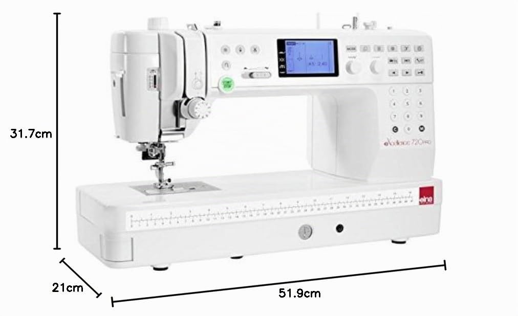 Elna eXcellence 720pro Nähmaschine mit großem Näh-und Quilt-Anschiebetisch
