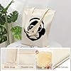 AILOONG Cotton Canvas Shopping Bag Cool Monkey Head Sunglasses Musical Headphones 12 oz thick fabric Uses as a gift bag 35x40cm Large #2